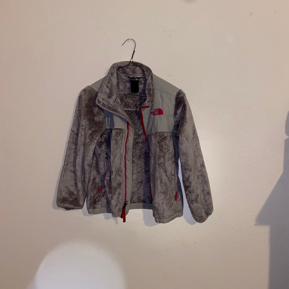 The North Face pink and grey sip up jacket